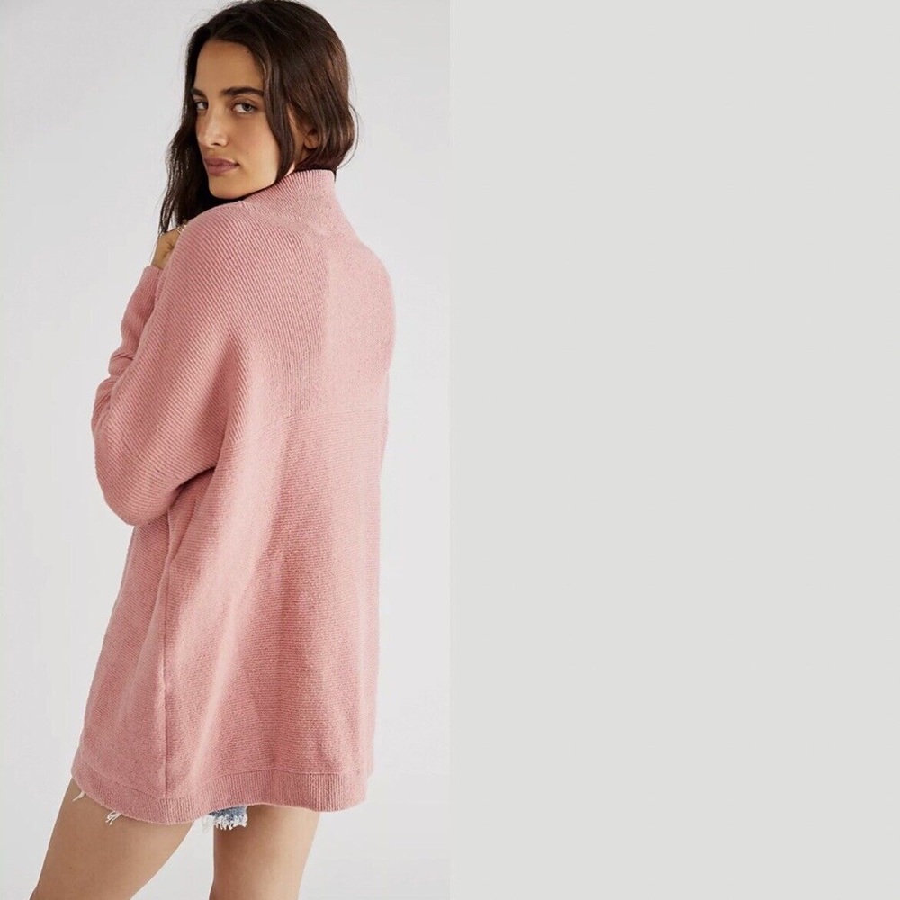 (SOLD) FREE PEOPLE Ottoman Slouchy Tunic Dusty Pink Size XS - Picture 2 of 14